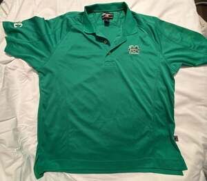 Pro Celebrity Marshall Thundering Herd Performance Polo Shirt Men's XL Green